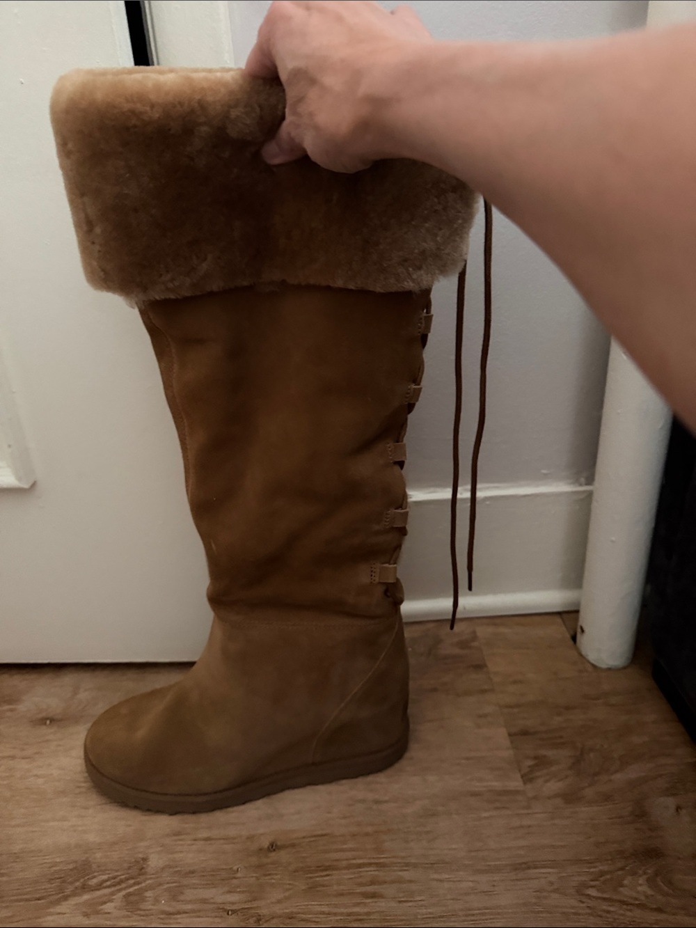 UGG Tall Sheepskin Boots in Chestnut/Tan